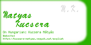 matyas kucsera business card